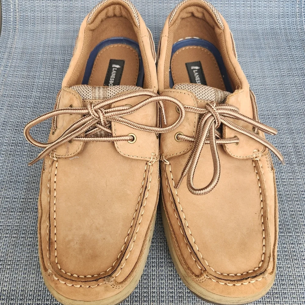 Tan Leather Boat Shoes By Lanesboro